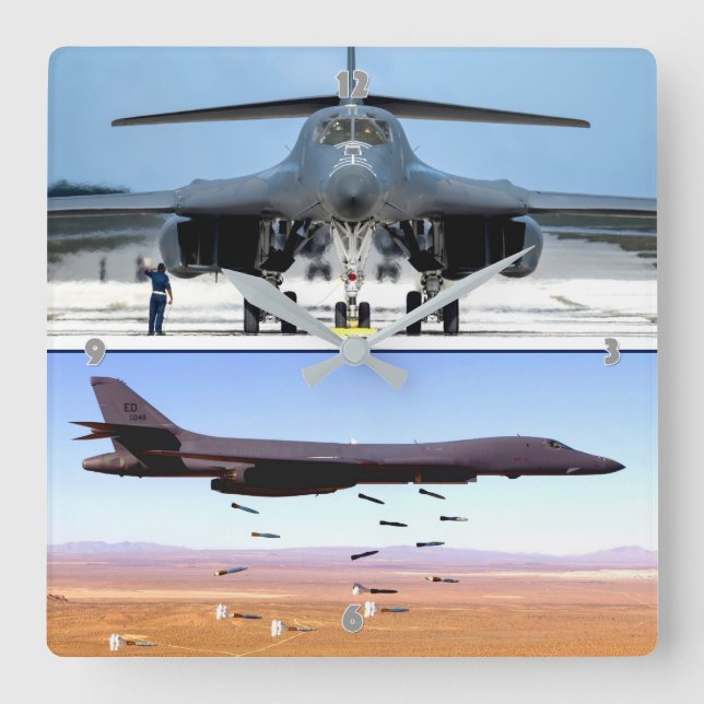 RELÓGIO QUADRADO B-1B LANCER (Frente)