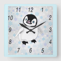 Baby Penguin Wall Clock