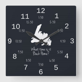 Relógio Quadrado Back Home Time - Edição EST