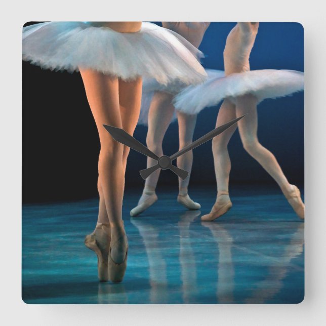 Relógio Quadrado Balé de dança (Frente)