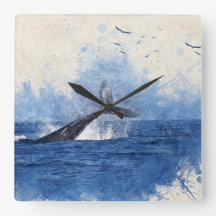 Baleia em Aves do Mar em Presente de Arte à Distân