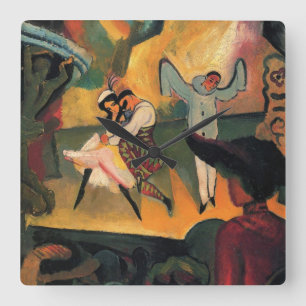 Relógio Quadrado Ballet Russes, Balé Russo por August Macke