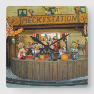 Relógio Quadrado Banda de cowboy de Hedgehogs Musical