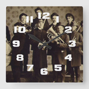 Relógio Quadrado Banda filarmónica Varsóvia Indiana dos meninos do