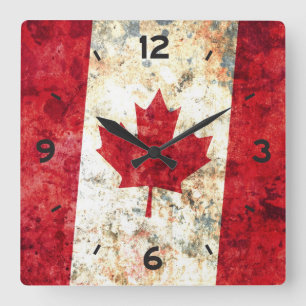 Relógio Quadrado Bandeira canadense