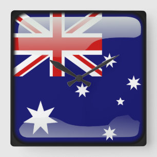 Relógio Quadrado Bandeira da Austrália