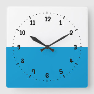 Relógio Quadrado Bandeira da Baviera Square Wall Clock
