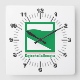 Relógio Quadrado Bandeira de Emilia Romagna (Itália)