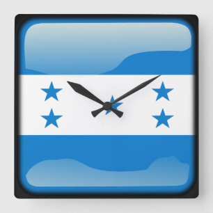 Relógio Quadrado Bandeira de Honduras