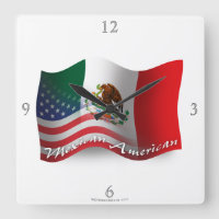 Bandeira de ondulação do méxico-americano