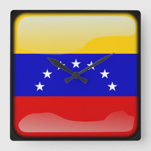 Relógio Quadrado Bandeira de Venezuela