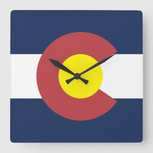 Relógio Quadrado Bandeira do Colorado