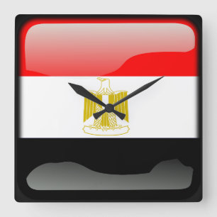 Relógio Quadrado Bandeira do Egito