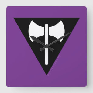 Relógio Quadrado bandeira do orgulho lésbico SlipperyJoe feminista