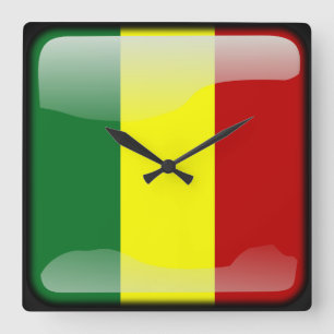 Relógio Quadrado Bandeira do Senegal