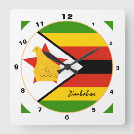 Relógio Quadrado Bandeira Moderna do Zimbábue, Página Inicial do Zi
