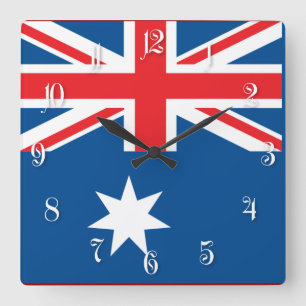 Relógio Quadrado Bandeira nacional australiana