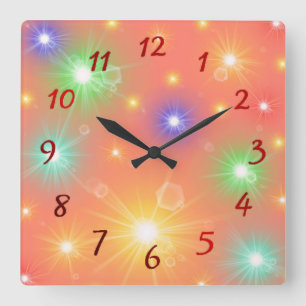 Relógio Quadrado banheira do sol muitas e alegres festas digitais