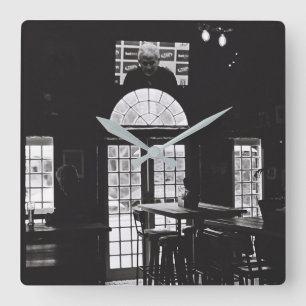 Relógio Quadrado Bar Kodak Film BNW Beer TV Windows Wall Clock