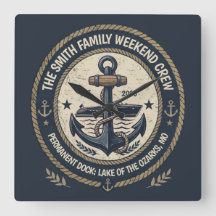 Barco de Lago Vintage Personalizado Família Equipe