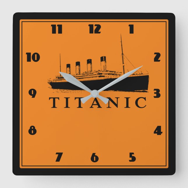 Relógio Quadrado Barco popular (Frente)