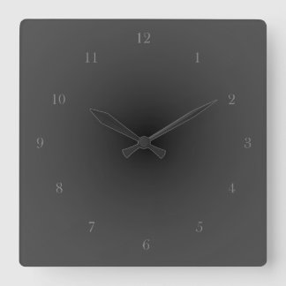 Relógio Quadrado Baskerville Old Face Minimalista Preto defumado re