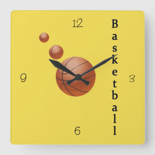Relógio Quadrado Basquetebol