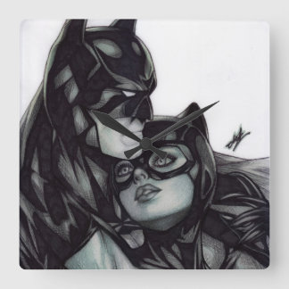 Relógio Quadrado Batman & Catwoman ~ Bruce wayne & Selina Kyle