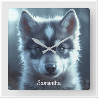 Bebê Lobo Adorável ao Luar
