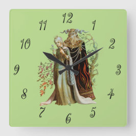 Relógio Quadrado Beleza e Besta