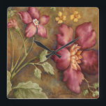 Relógio Quadrado Belezas Antigas II<br><div class="desc">Floral</div>