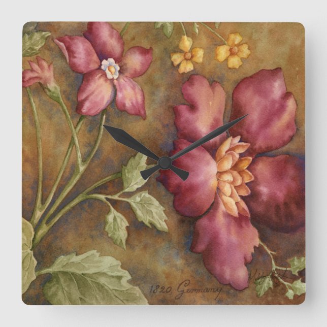 Relógio Quadrado Belezas Antigas II (Frente)