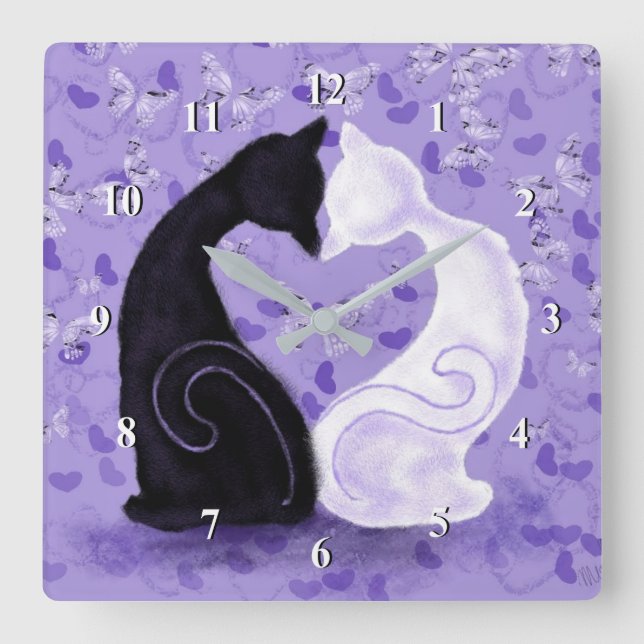 Relógio Quadrado Belo Amor (Frente)