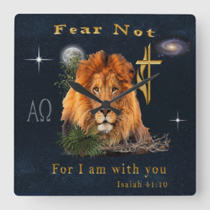 Relógio Quadrado Bíblia verso