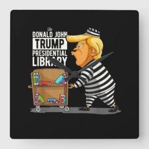Relógio Quadrado Biblioteca Presidencial Trump Prisão