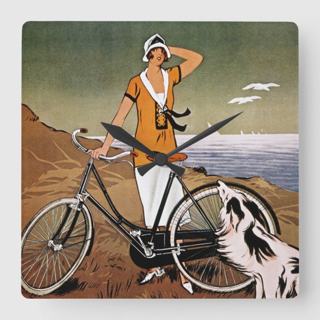 Relógio Quadrado Bicicleta Ad, 1925 (Frente)