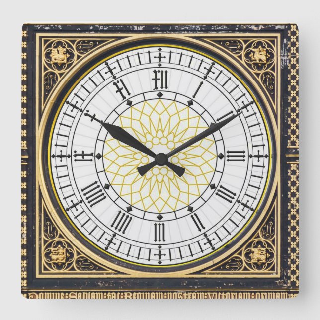 Relógio Quadrado Big ben Wall Clock (Frente)