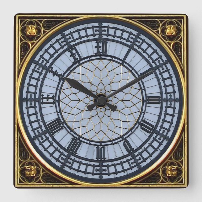 Relógio Quadrado Big Ben Wall Clock (Frente)