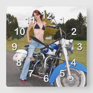 Relógio Quadrado Biker Chic-Wall Clock
