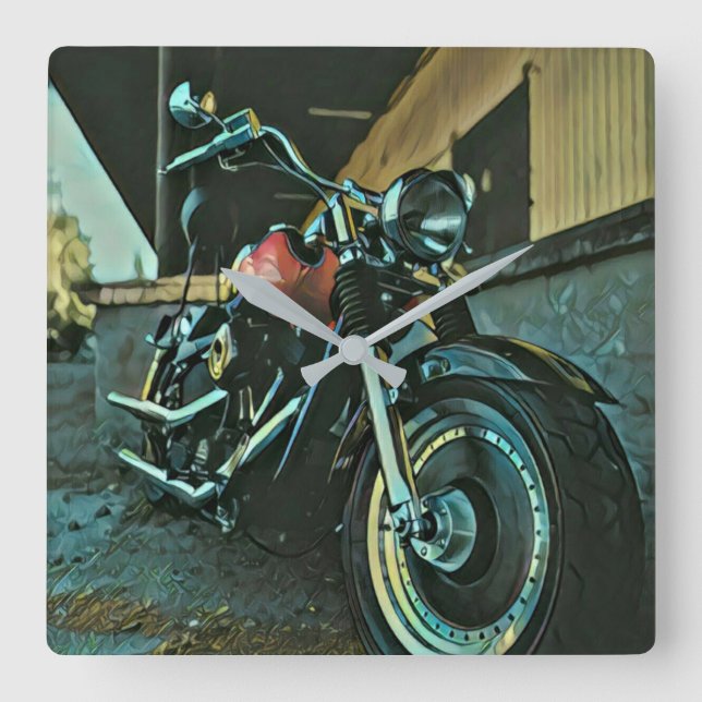 Relógio Quadrado Biker gifts (Frente)