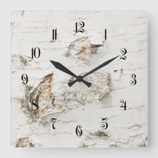 Relógio Quadrado Birch bark pattern