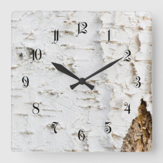Relógio Quadrado Birch bark pattern