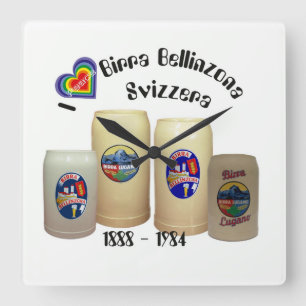 Relógio Quadrado Birra Bellinzona Svizzera