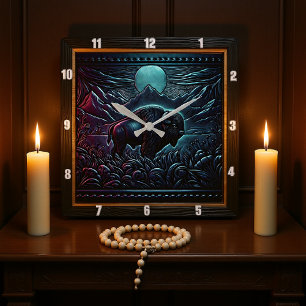 Relógio Quadrado Bison Buffalo Midnight Bison