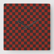 Black and Deep red checkerboard pattern