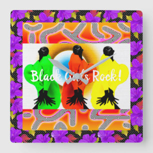 Relógio Quadrado "Black Girl Magic"