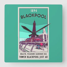  Blackpool Seaside Resort England Vintage Art    