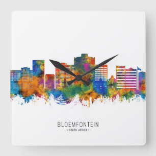 Relógio Quadrado Bloemfontein South Africa Skyline