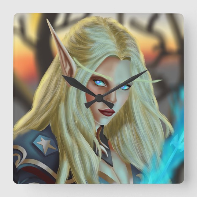 Relógio Quadrado Bloodelf Magmedico (Frente)