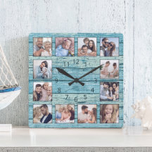 Blue Beach Driftwood Planks Russo Náutico